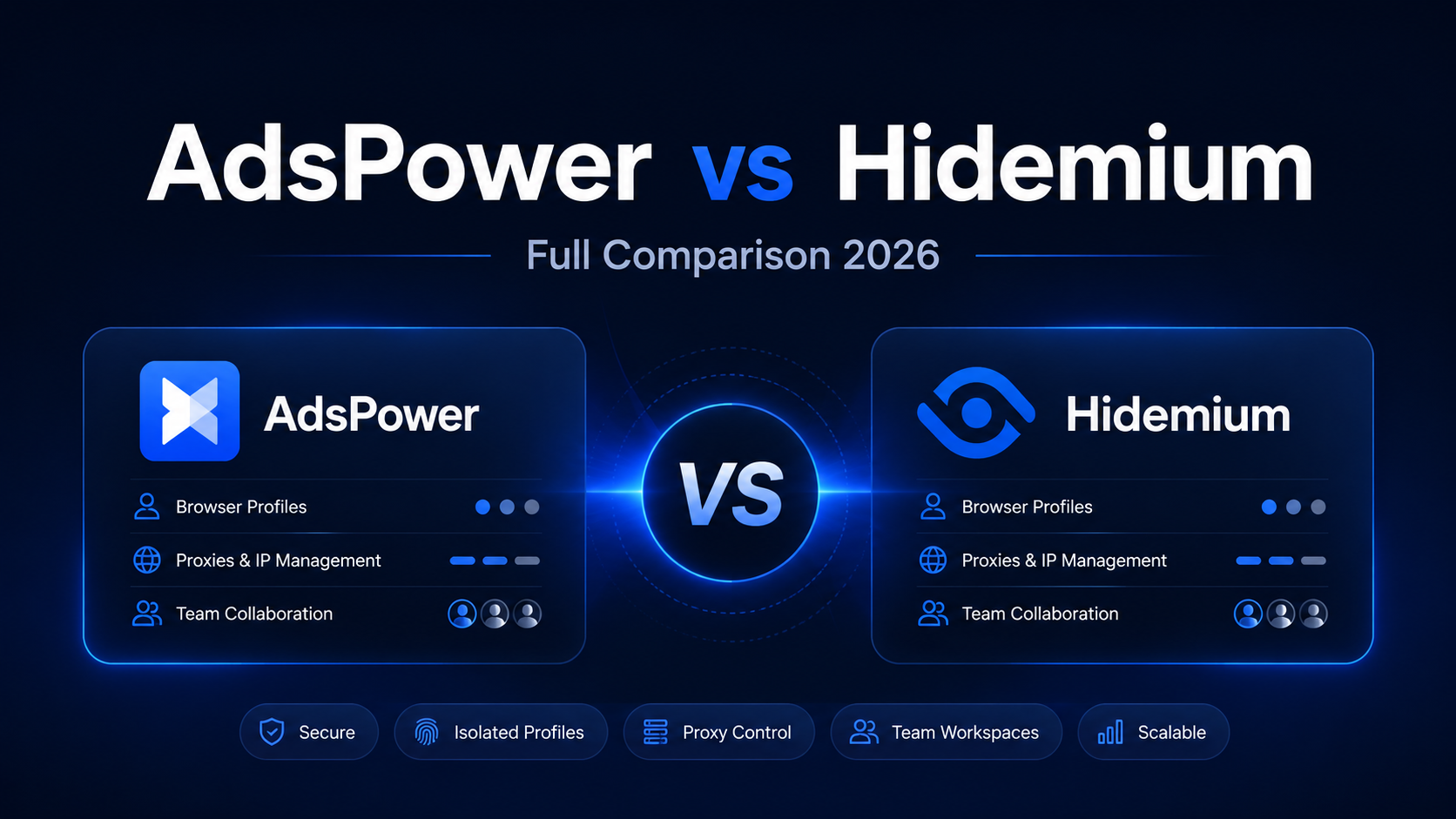 AdsPower vs Hidemium: Full Comparison 2026